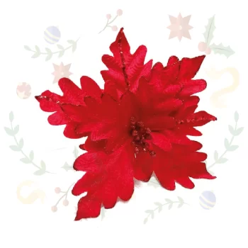 Flor Navideña 32cm-5 Pétalos