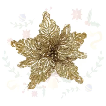 Flor Navideña 26cm-10 Pétalos