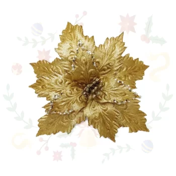 Flor Navideña 30cm-11 Pétalos