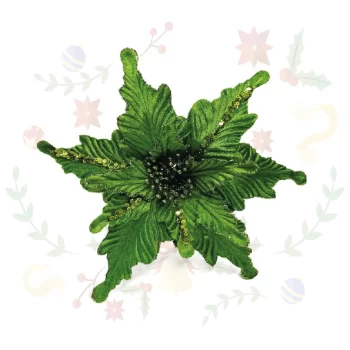 Flor Navideña 27cm-10 Pétalos