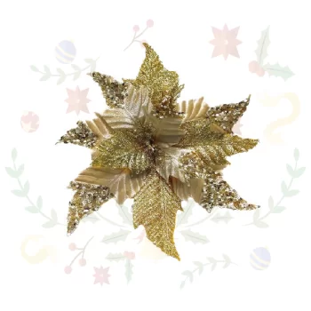 Flor Navideña 34cm-14 Pétalos
