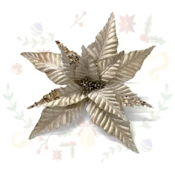 Flor Navideña 35cm-11 Pétalos