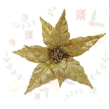 Flor Navideña 29cm-9 Pétalos