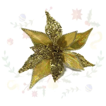 Flor Navideña 29cm-6 Pétalos