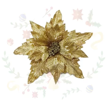 Flor Navideña 36cm-9 Pétalos