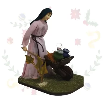 Figura con Movimiento Mujer con Carretilla