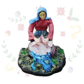 Figura con Movimiento Mujer Lavando