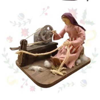 Figura con Movimiento Mujer con Rueca