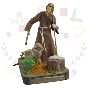 Figura con Movimiento Pastor con Oveja