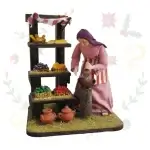 Figura con Movimiento Vendedora de Plaza