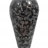 H1019-40D jarron en ceramica con vidrio negro – Almacenes Romulo Montes