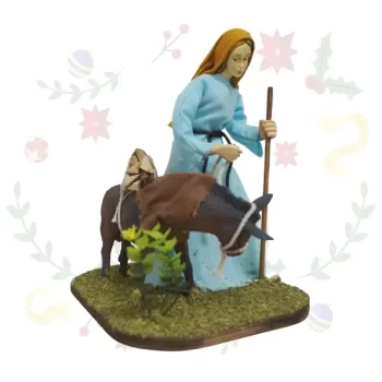 Figura con Movimiento Aldeana con Burro