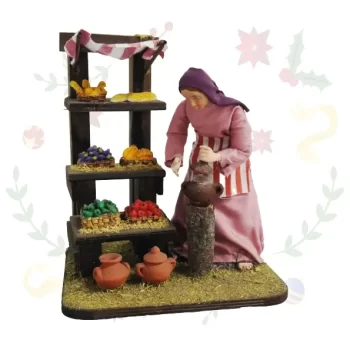Figura con Movimiento Vendedora de Plaza